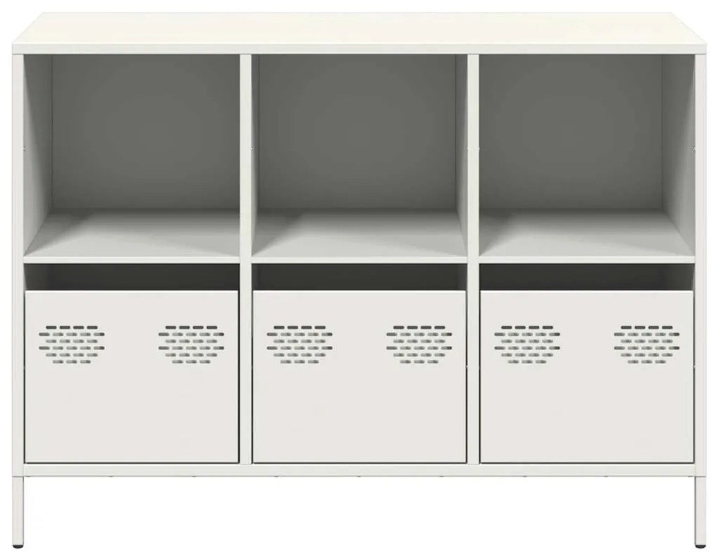 Aparador 101,5x39x73,5 cm aço laminado a frio branco