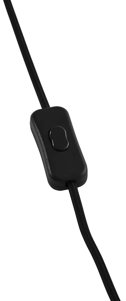 Candeeiro de mesa Art Deco preto com vidro fumê - Vidro