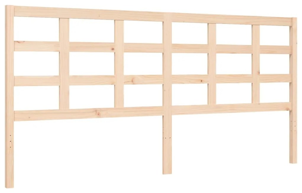 Estrutura de cama com cabeceira 180x200 cm madeira maciça