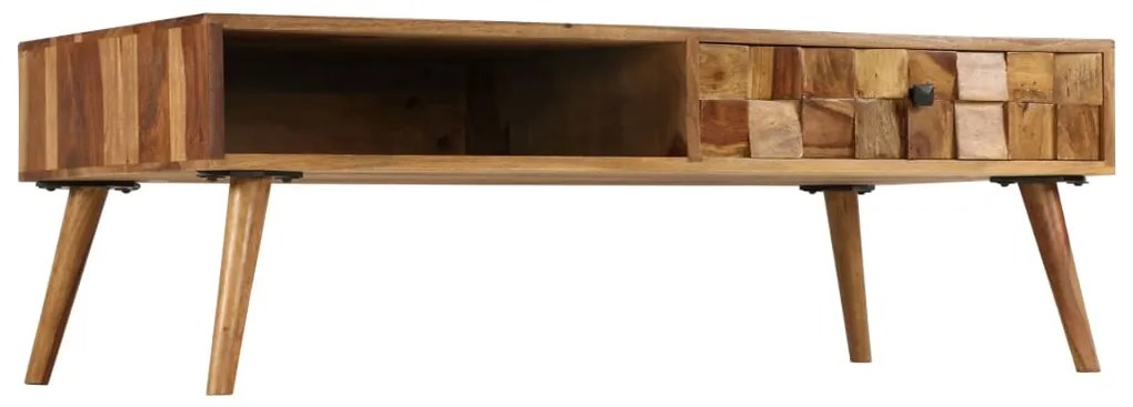 Mesa centro madeira acácia maciça c/ acabam. mel 110x50x37 cm