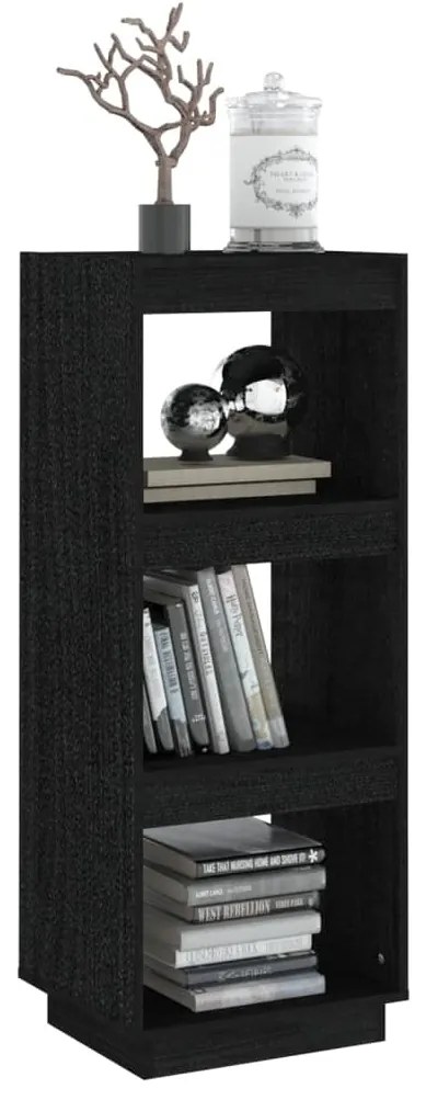 Estante/divisória 40x35x103 cm pinho maciço preto