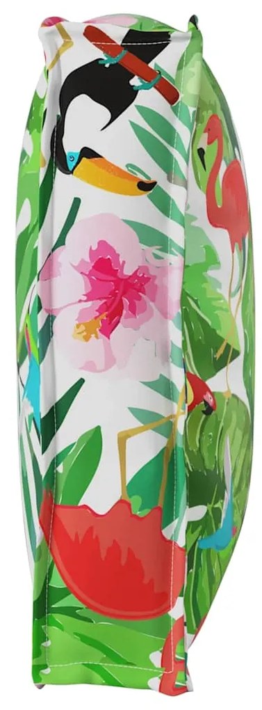 Almofada Pallet Para Assento/Costa Jungle Tropical 120x60x12 cm em Tec