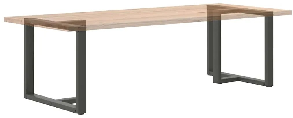 Pés para mesa de jantar em forma de T, 2 peças, antracite, 90x35x(72-7