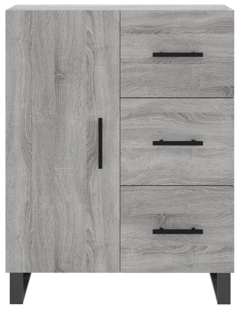 Aparador 69,5x34x90 cm derivados de madeira cinzento sonoma