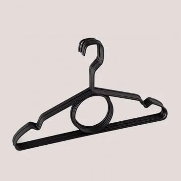 Conjunto de 6 Cabides Ohke Preto - Sklum