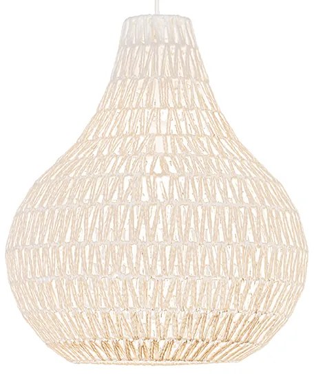 Candeeiro de suspensão escandinavo branco 45 cm - Lina Drop Design,Retro
