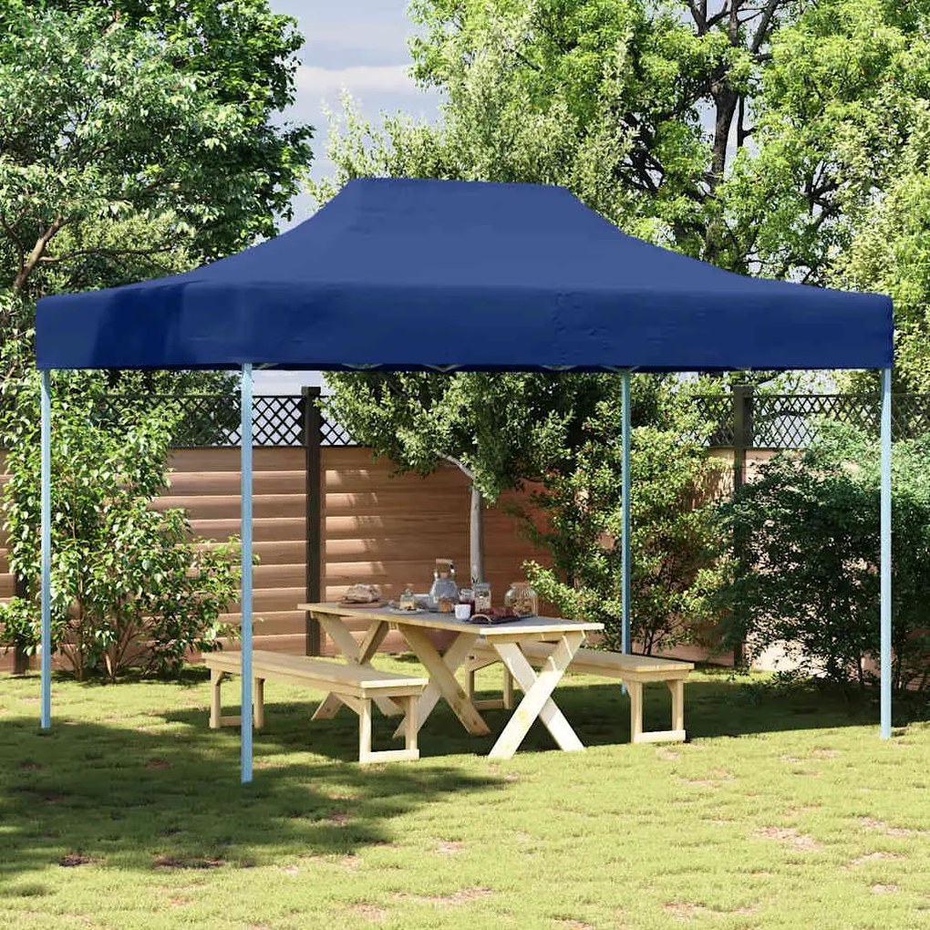 48889 vidaXL Tenda dobrável profissional para festas 3x4 m aço azul