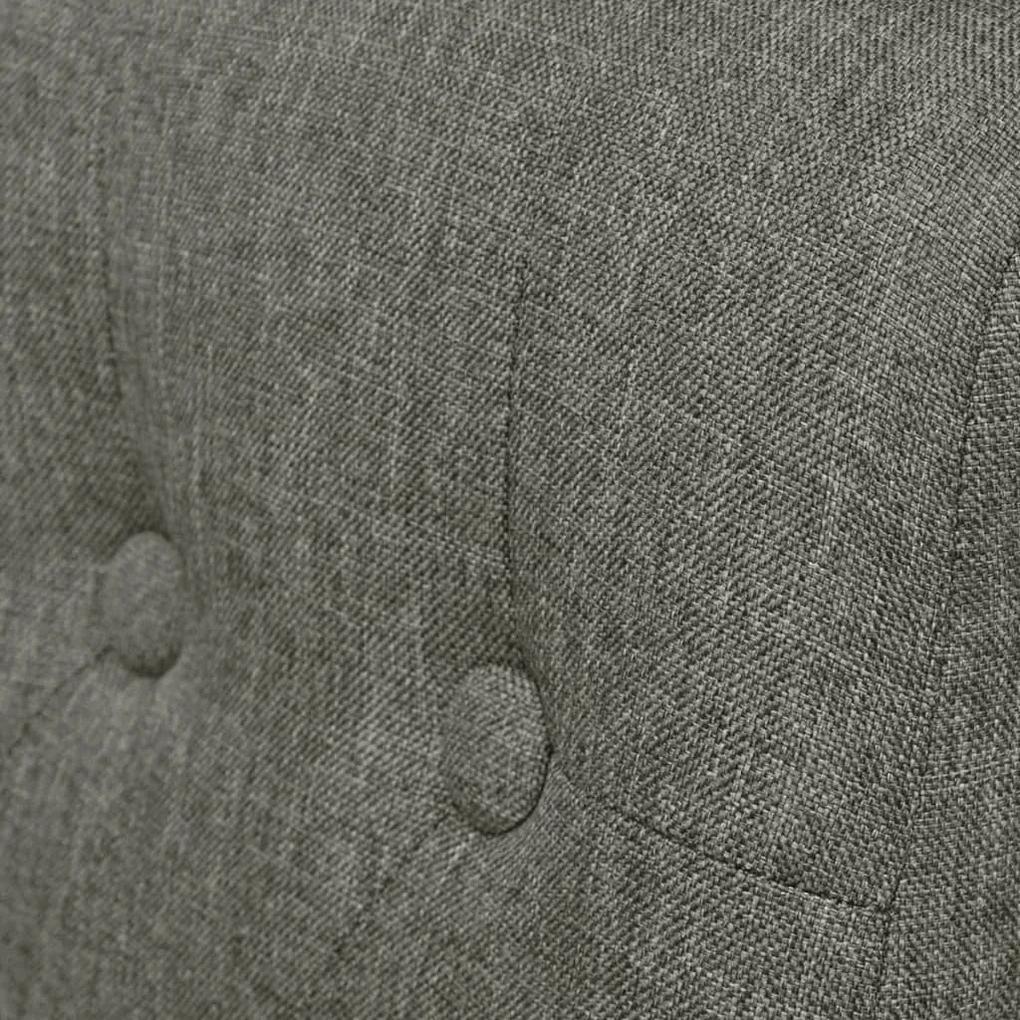 Cadeiras de jantar 2 pcs tecido cinzento-claro