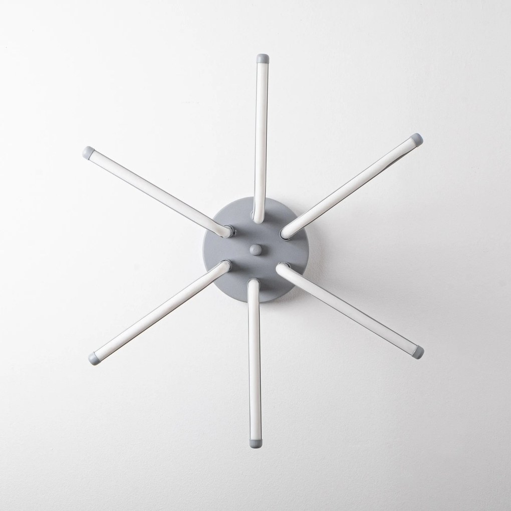 Candeeiro de Teto Leddaisy – Cinza – 55 x 25 x 55 cm
