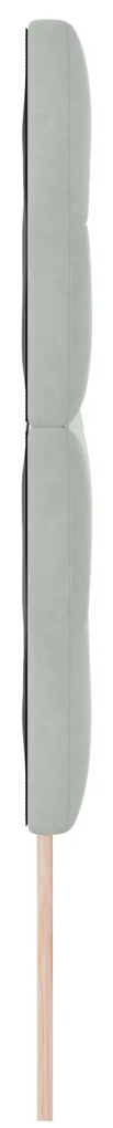Cabeceira vidaXL Botão Tufted Cinza Claro 160 cm Veludo