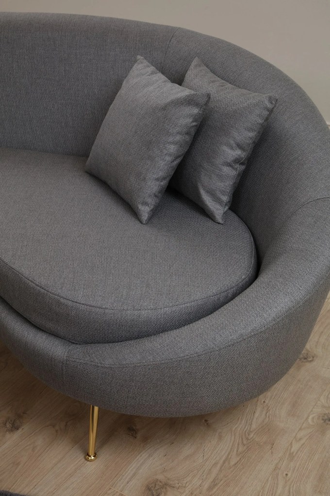 Sofá de 3 Lugares Eses – Cinzento Escuro – 255 cm x 85 cm x 120 cm