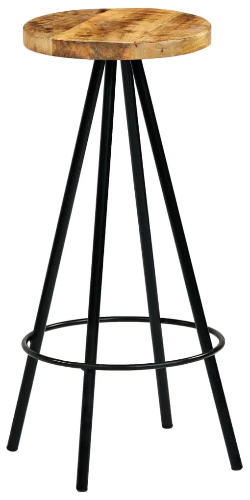 Cadeiras de bar 4 pcs madeira de mangueira maciça