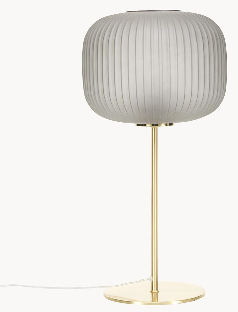 Candeeiro de mesa grande com abajur de vidro Sober