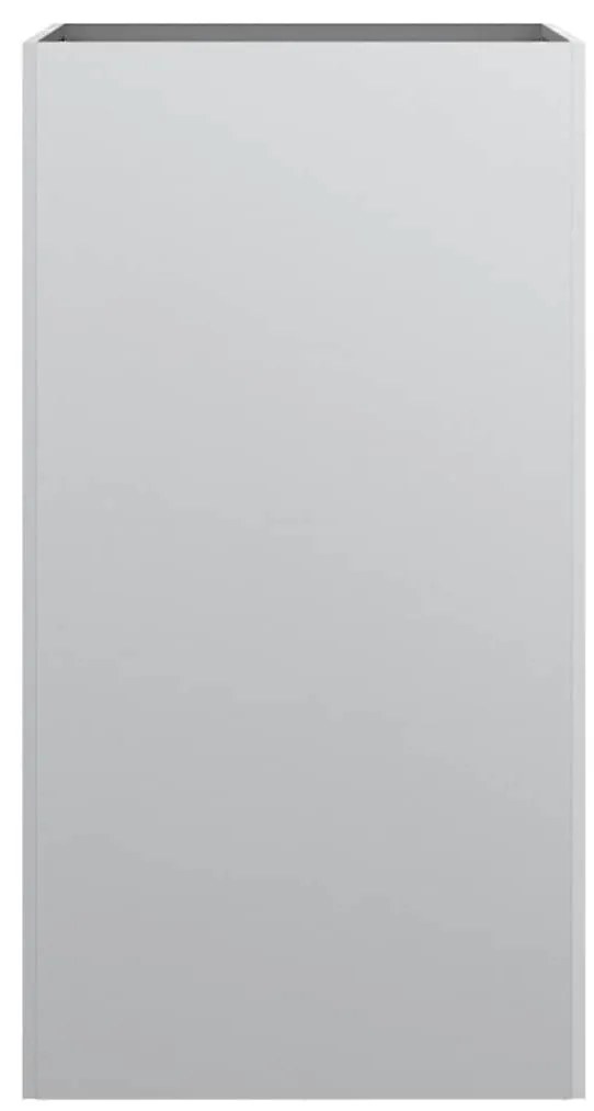 Vaso/floreira 42x38x75 cm aço galvanizado prateado