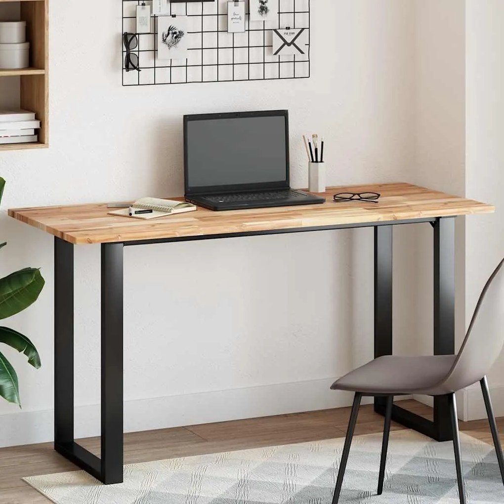 vidaXL Tampo de mesa retangular 140x60x2 cm madeira de acácia maciça