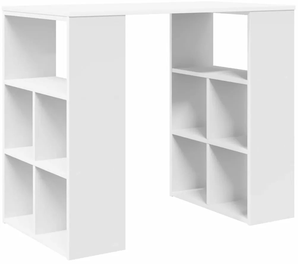 mesa de canto branca Branca MDF Médio Armazenamento