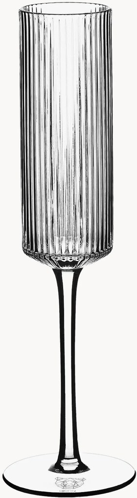 Copos de champanhe de cristal Linje, conjunto de 6