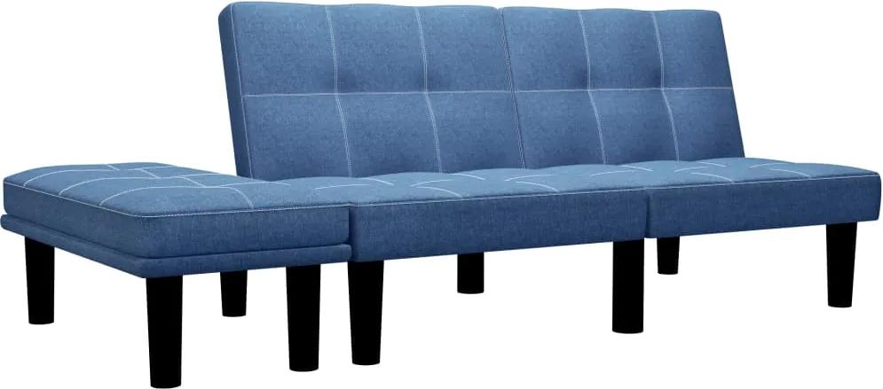 Sofá de 2 lugares em tecido azul