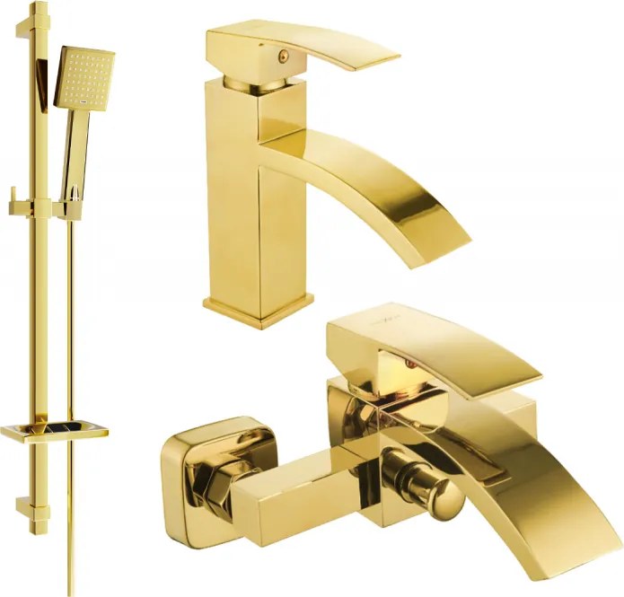 Mexen Libra Conjunto de Banheira DQ45, Dourado - 745103DQ45-50
