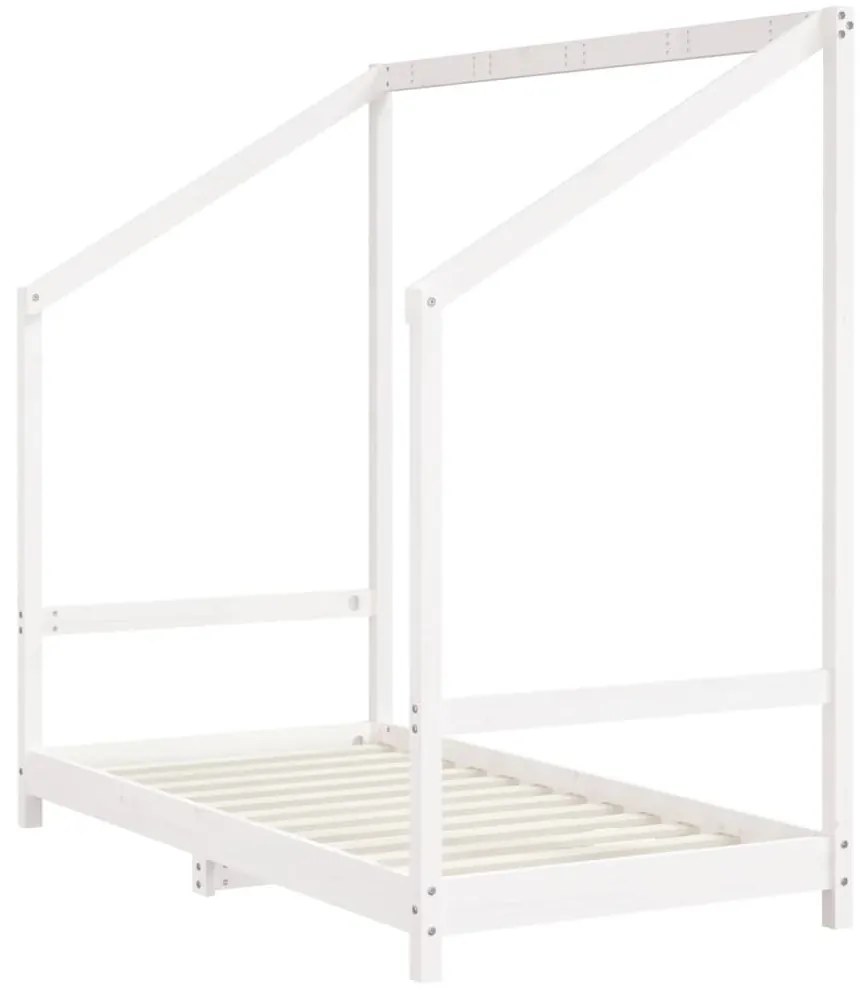 Estrutura de cama infantil 2x(80x160) cm pinho maciço branco