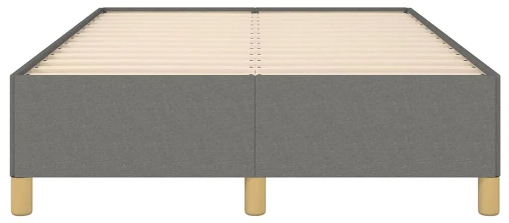 Estrutura de cama sem colchão cinza escuro 120x190 cm tecido