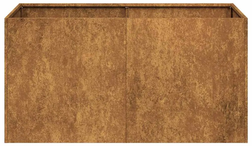 Floreira enferrujada 80x40x40 cm aço resistente