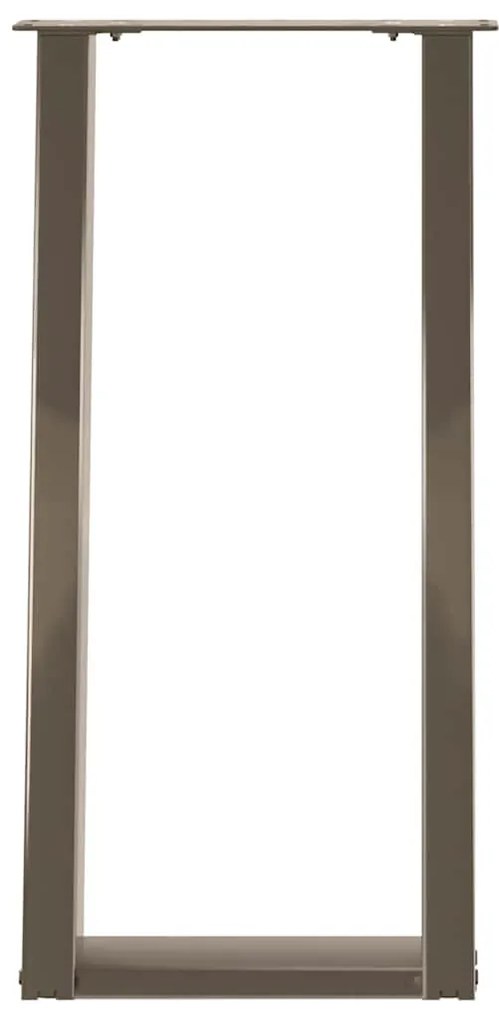 Pés de mesa de console em forma de U, 2 peças, aço natural, 28 x (72-7