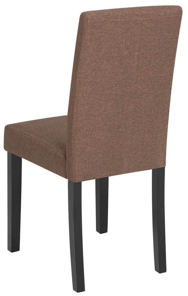 Conjunto de 2 cadeiras em tecido castanho escuro BROADWAY Beliani