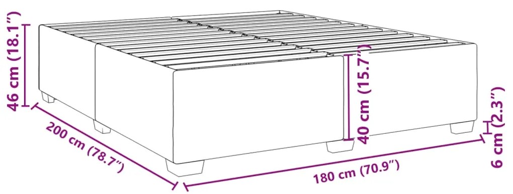 Estrutura de cama sem colchão 180x200 cm tecido cinzento-claro