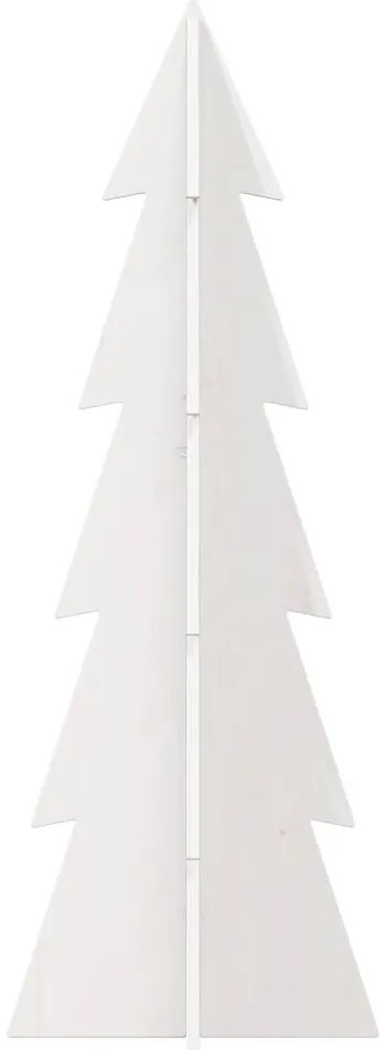 Árvore de Natal decorativa 112cm madeira de pinho maciça branco