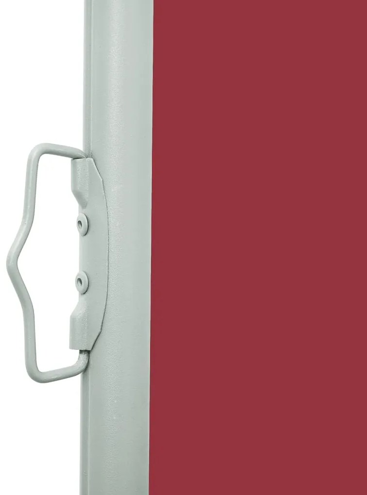 Toldo lateral retrátil para pátio 160x600 cm vermelho
