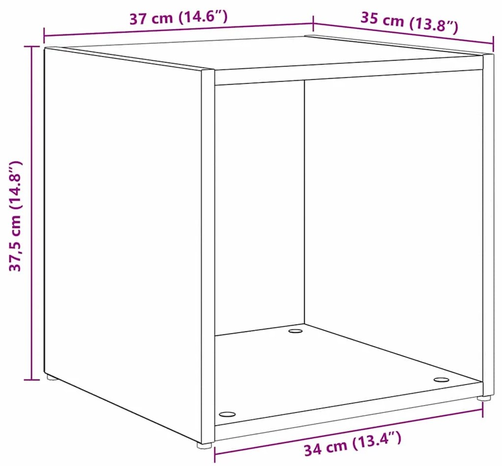 Gabinete para TV 2 pcs Castanho 37 x 35 x 37 cm