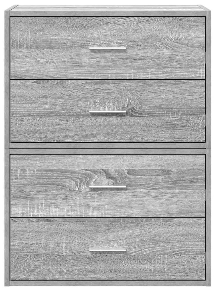 Armários c/ 2 gavetas 2 pcs 60x31x40cm derivados madeira