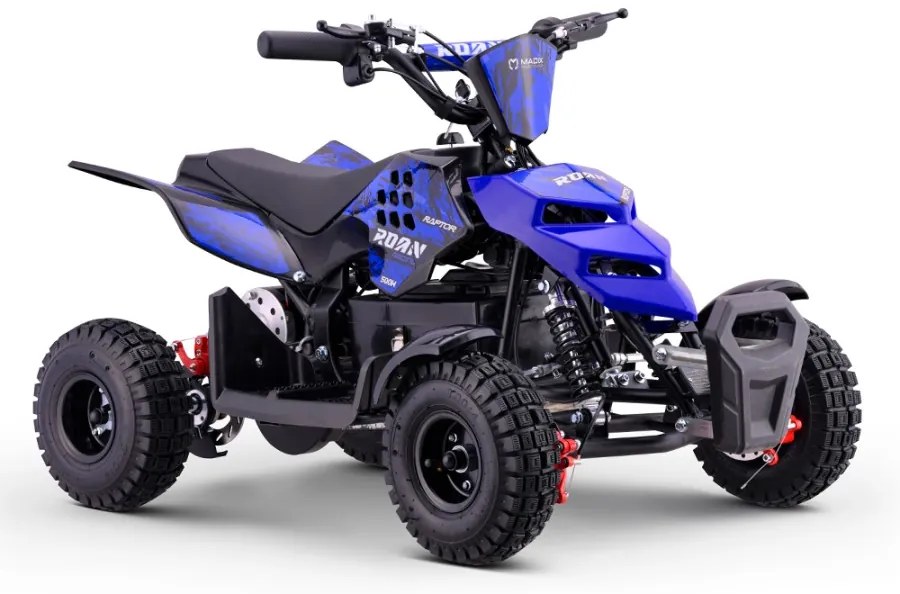 Mini Moto 4 elétrica para crianças Roan Raptor R4 500W Azul