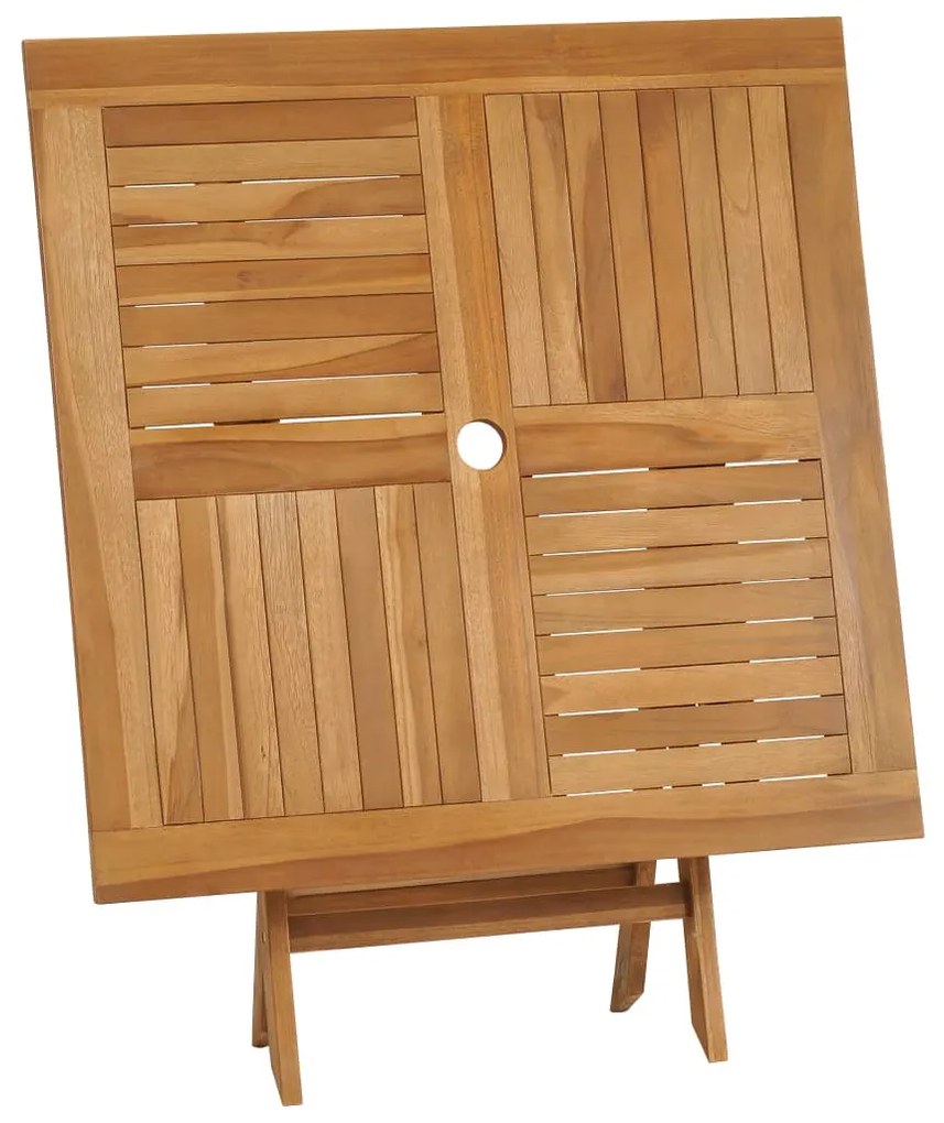5 pcs conjunto de jantar p/ jardim madeira de teca maciça