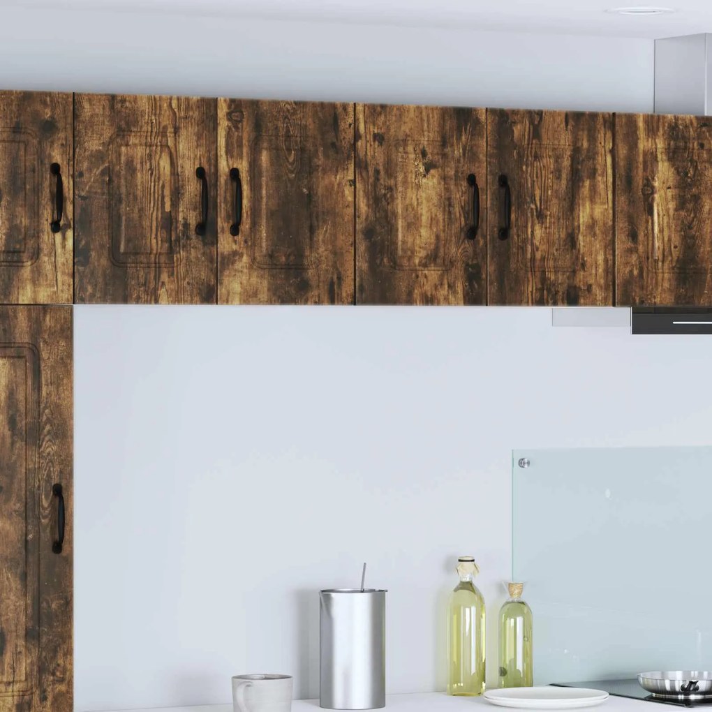 vidaXL Armário de Cozinha Kalmar 2 pcs Carvalho Defumado