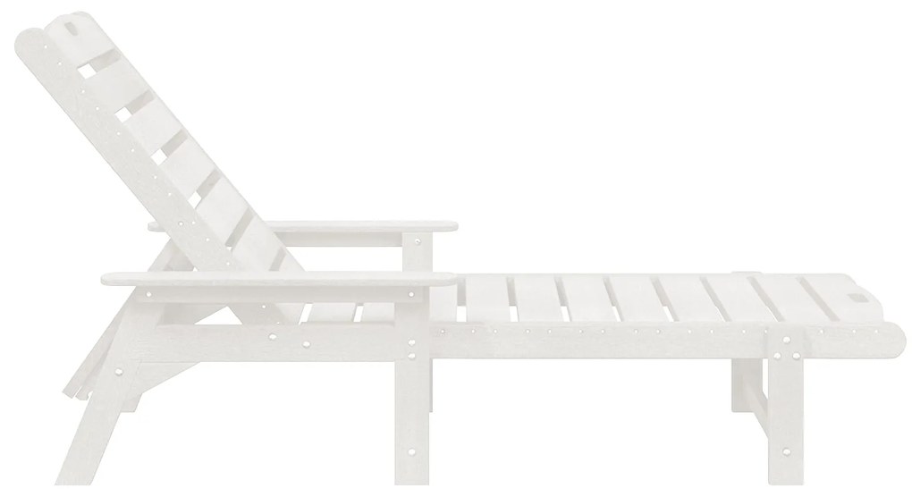 Espreguiçadeiras 2 pcs Branca 162x53x98.5 cm HDPE, vidaXL Espreguiçade