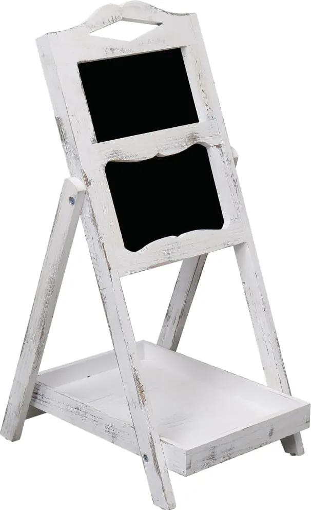 Expositor/suporte de quadro negro 33x39x75 cm madeira branco
