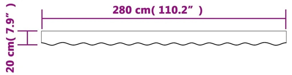 Tecido substituição p/ sanefa toldo 3 m riscas vermelho/branco