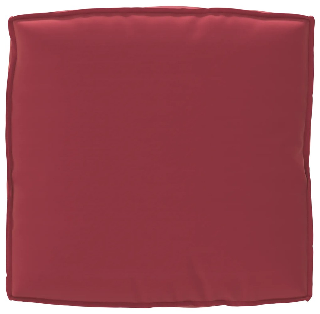 Conjunto de Almofadas para Palete de 2 Peças Vermelho Bordô em Tecido