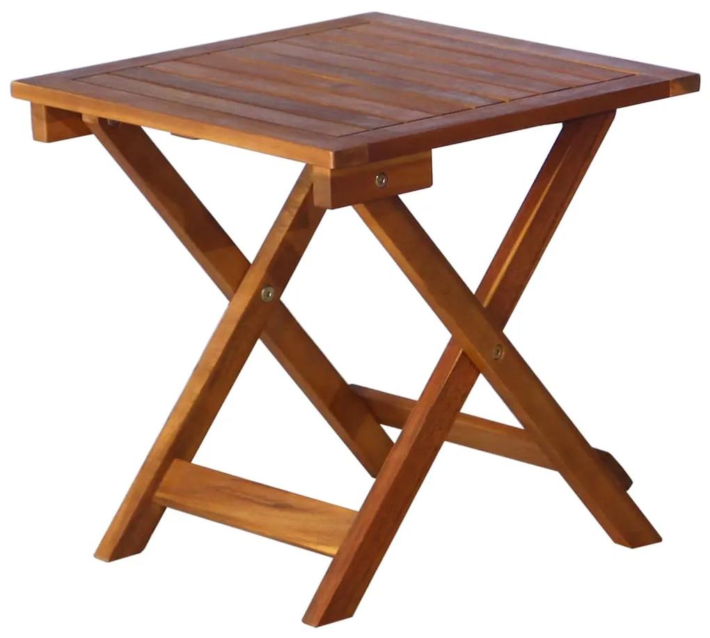 3 pcs espreguiçadeira c/ mesa de centro madeira acácia maciça
