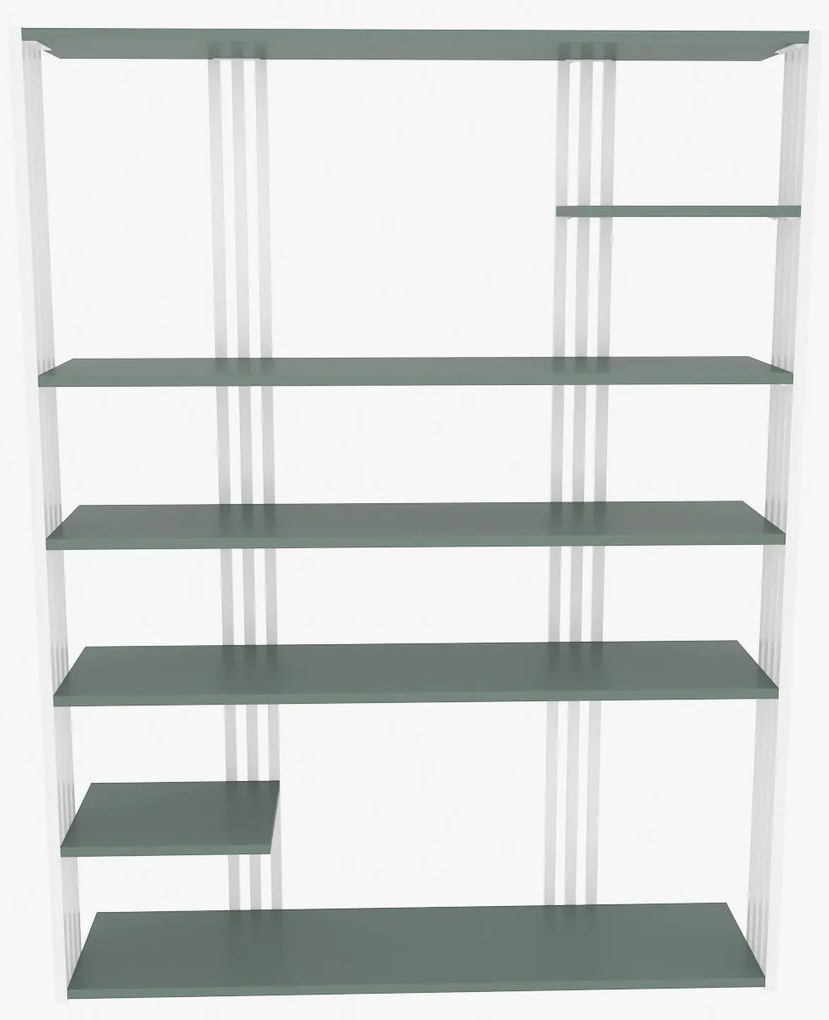 Estante Jenny – Verde e Branco – 120 cm x 160 cm x 29,6 cm