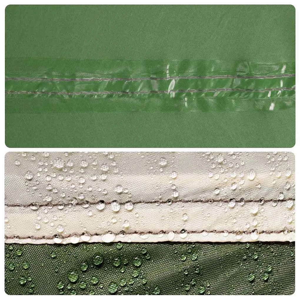 Corta-vento de campismo 344x120 cm impermeável verde