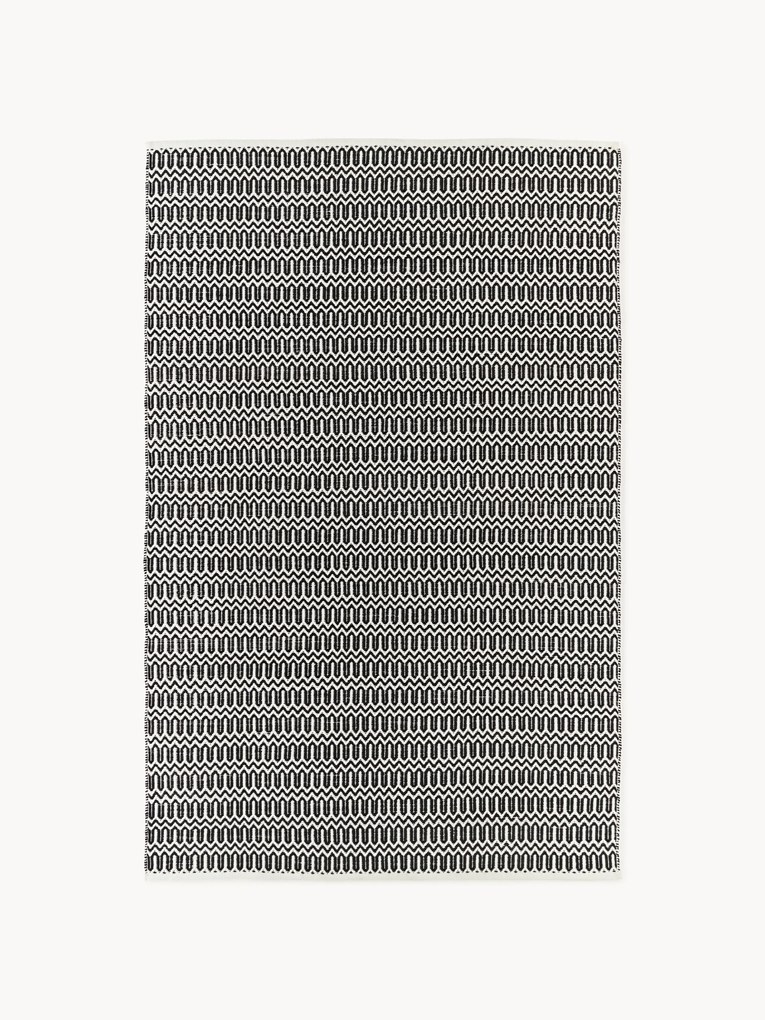 Tapete artesanal para interior e exterior com padrão geométrico Rune