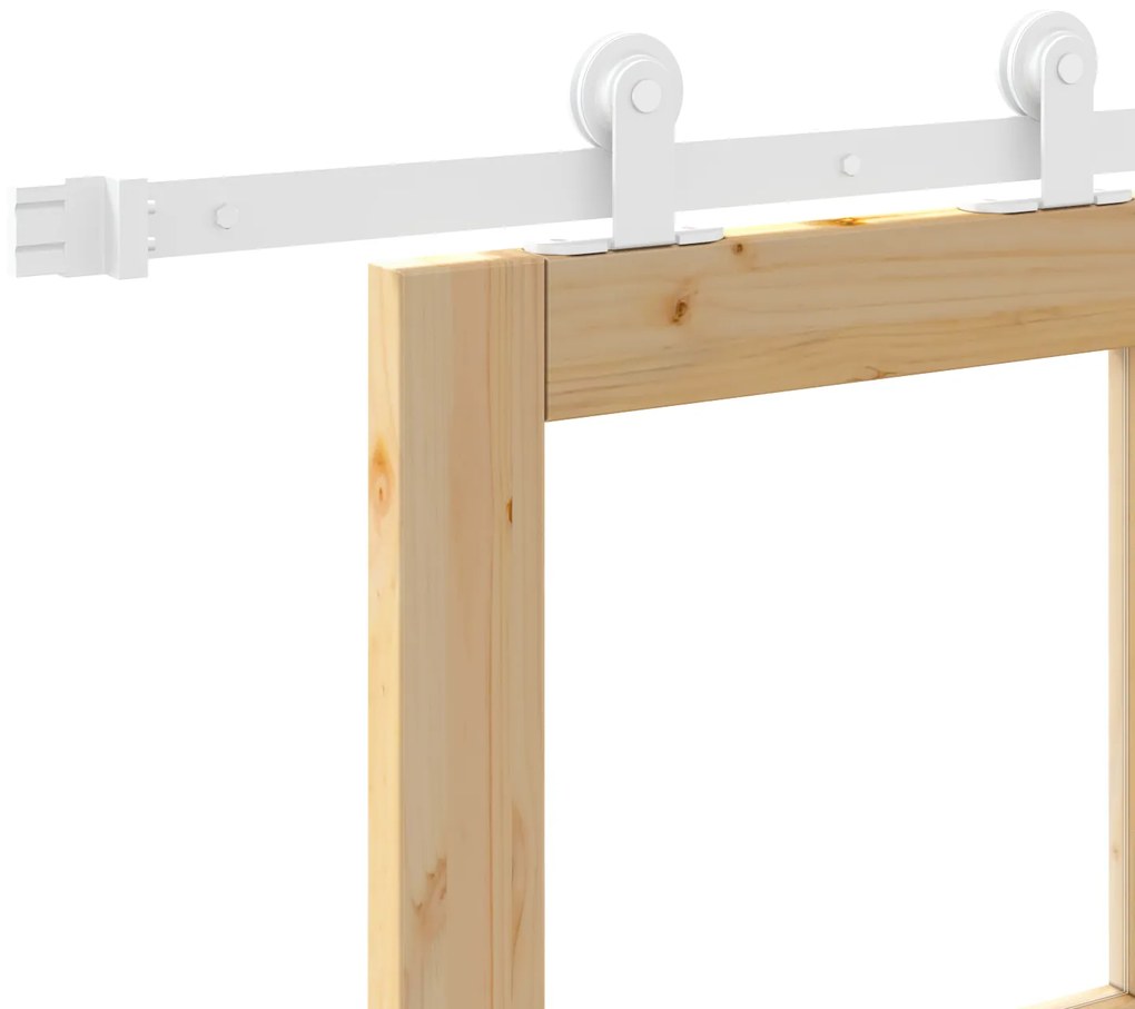 Porta Deslizante vidaXL com Conjunto de Ferragens 'ORKDAL'Madeira Maci
