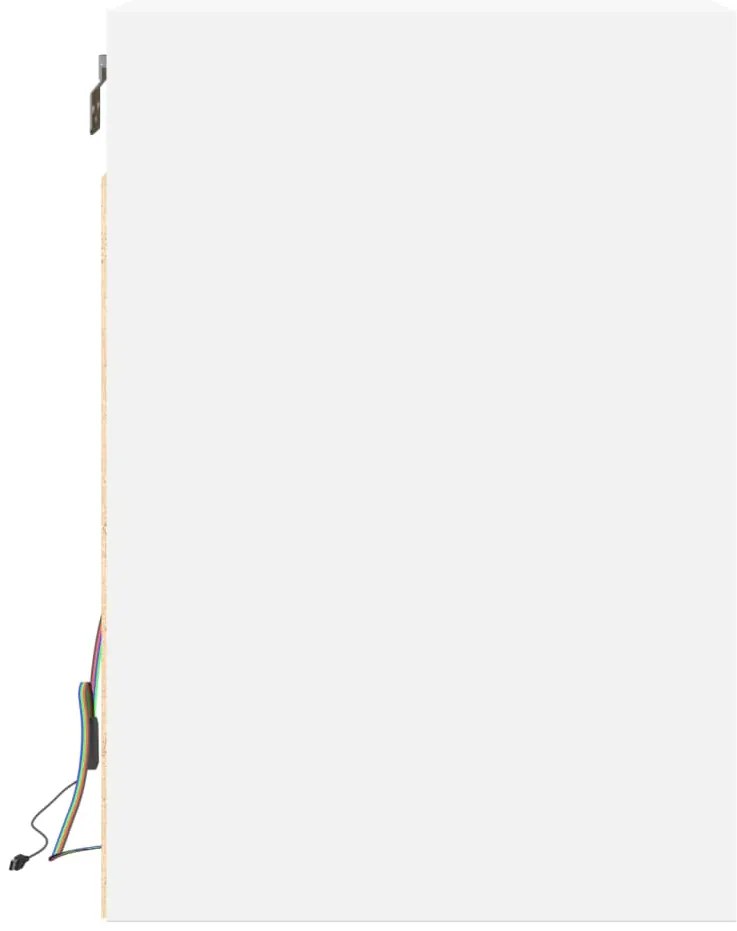 Móvel de parede para TV com luzes LED 180x31x45 cm branco