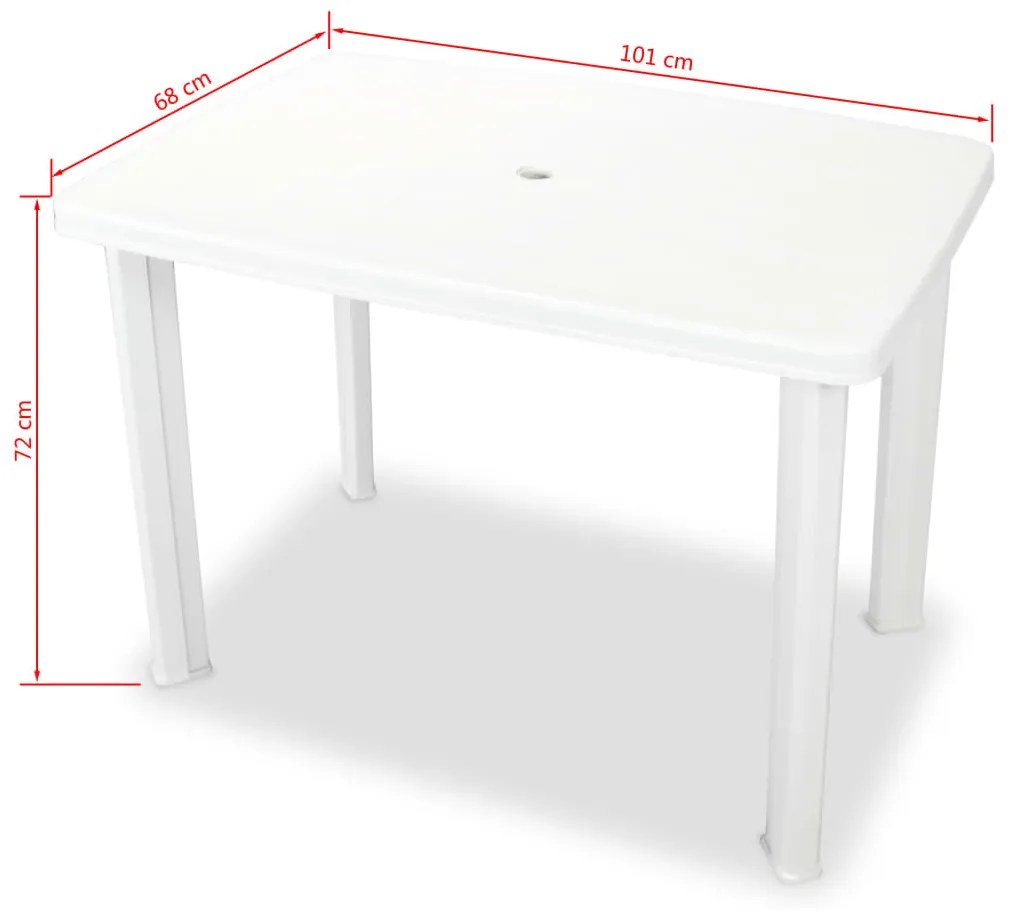 Conjunto bistrô 3 pcs plástico branco