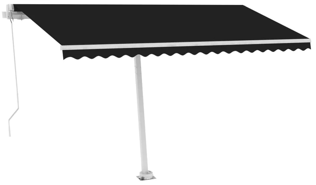 Toldo retrátil manual independente 450x350 cm antracite
