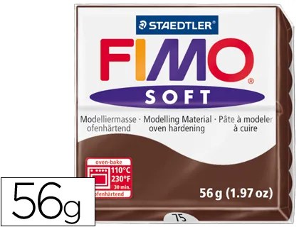 Pasta para Modelar Staedtler Fimo Soft 56 gr Cor Chocolate