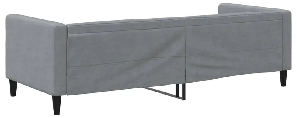 Sofá-cama 80x200 cm tecido cinzento-claro